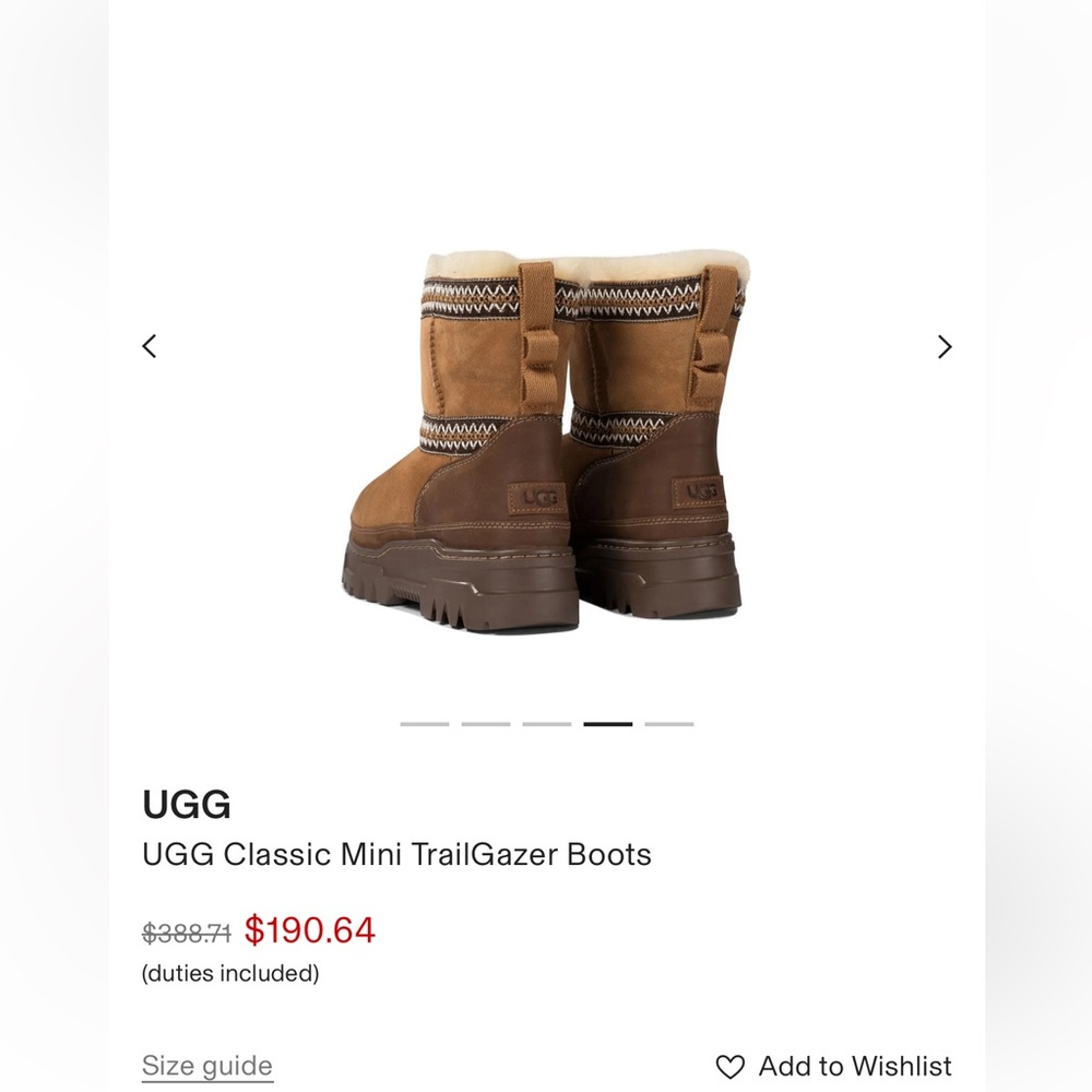 UGG trail-gazer mini boots size 8 NO box - Picture 4 of 8